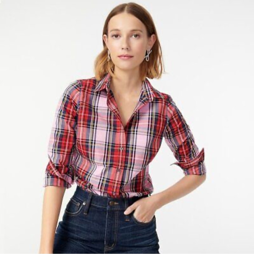 Jcrew plaid button down shirt